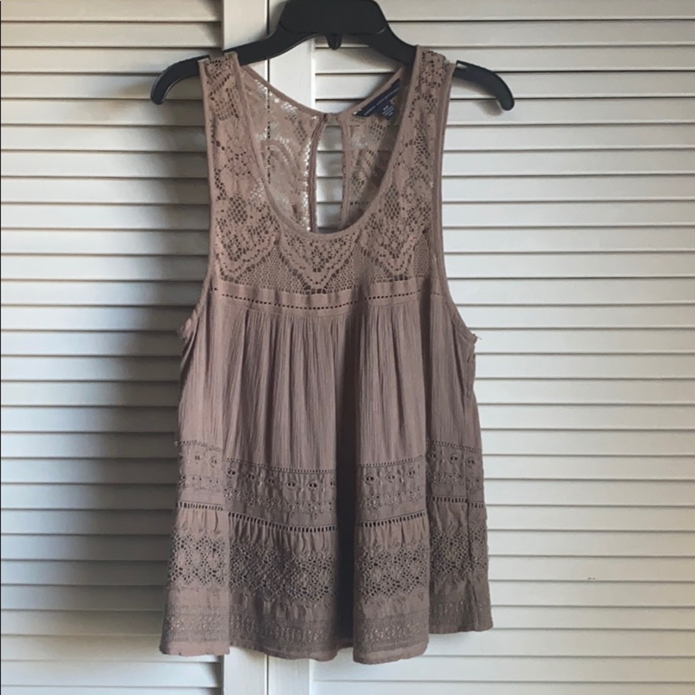 Small American Eagle crochet tank top